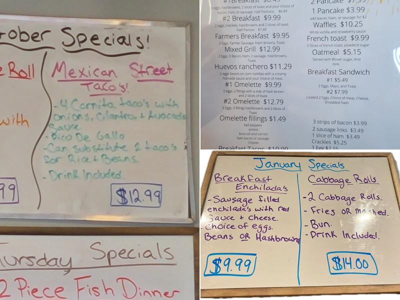 Triangle Oasis Restaurant Menu