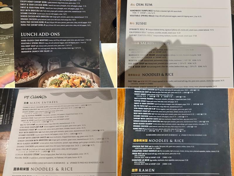 P.F. Chang's Menu