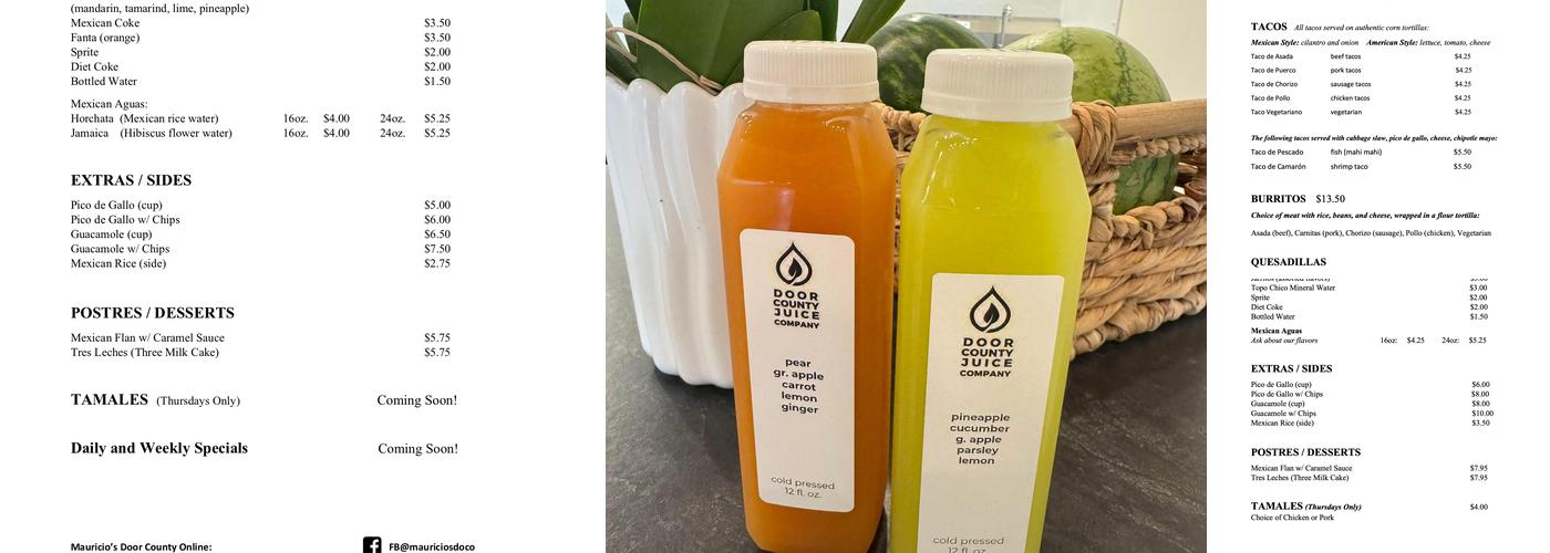 Mauricio's Menu