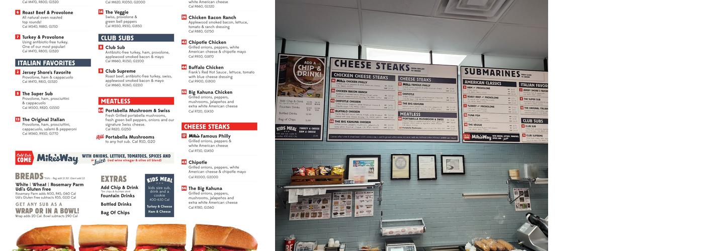 Jersey Mike's Subs Menu