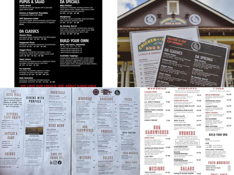 Da Pizza Place Menu