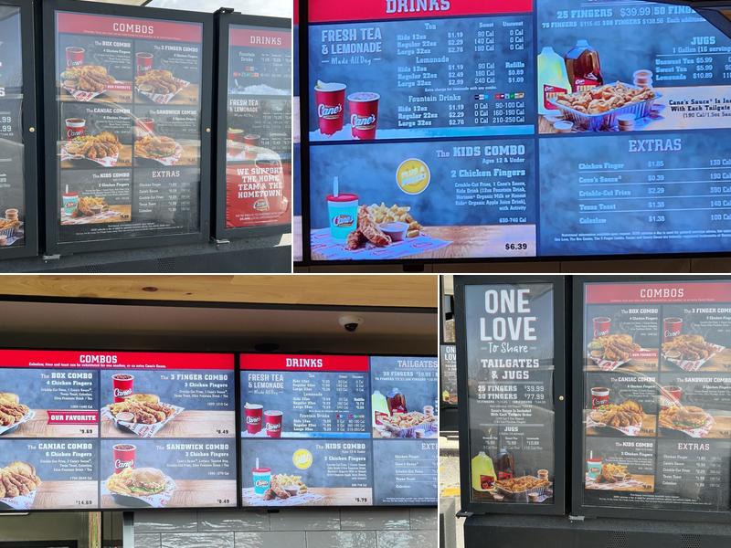 Raising Cane's Chicken Fingers Menu