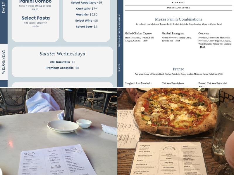 A Tavola Restaurant & Wine Bar Menu