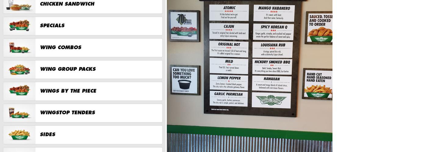 Wingstop Menu