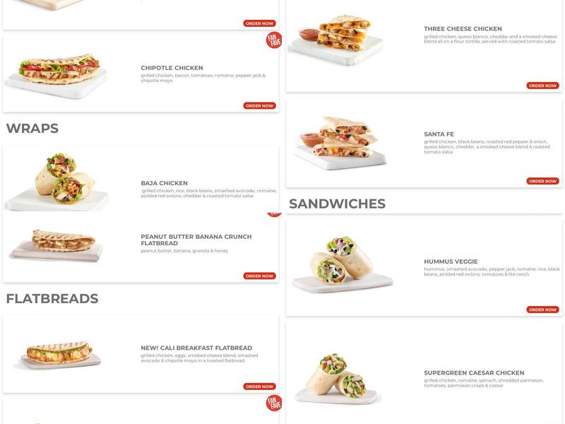 Tropical Smoothie Cafe Menu