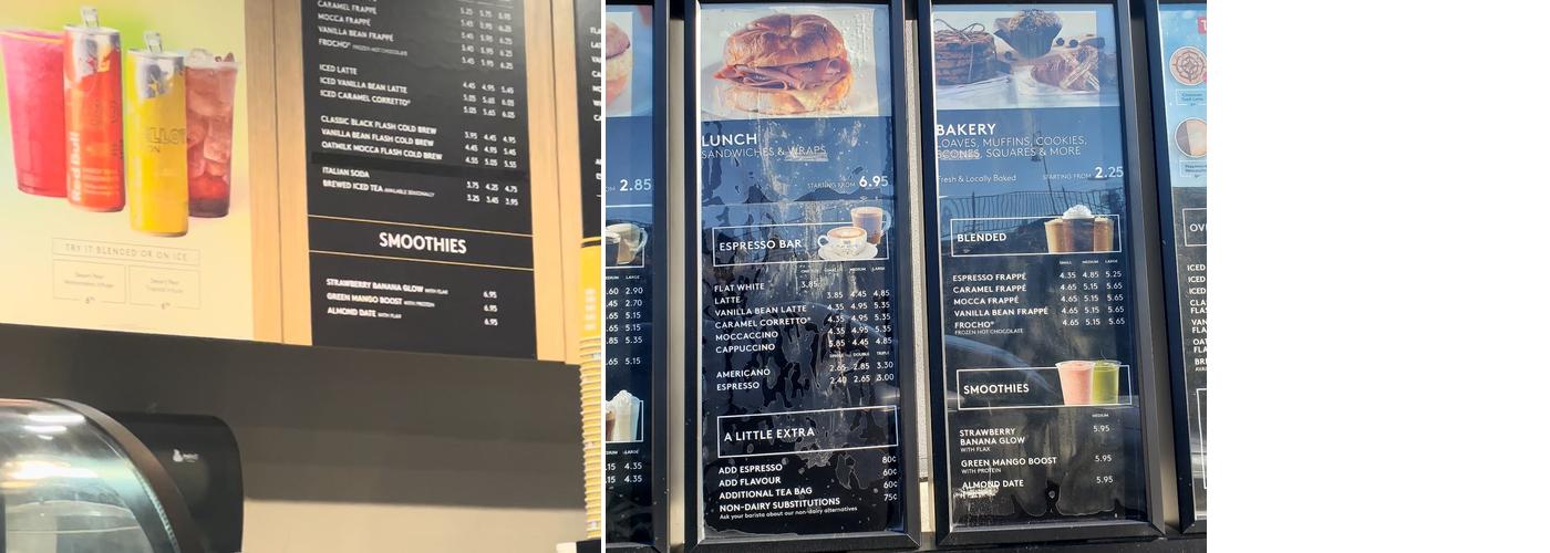 Second Cup Café Menu