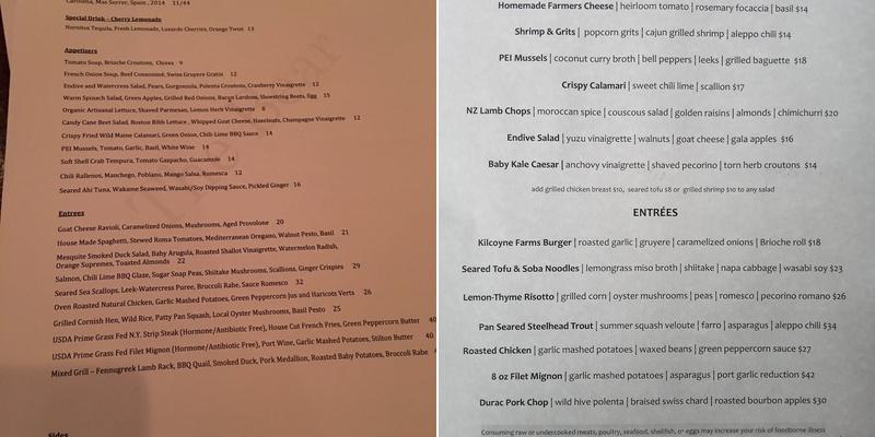 The Bear Café Menu