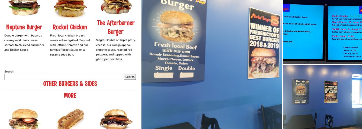 Rocket Burger Menu