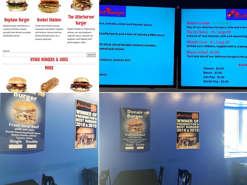 Rocket Burger Menu