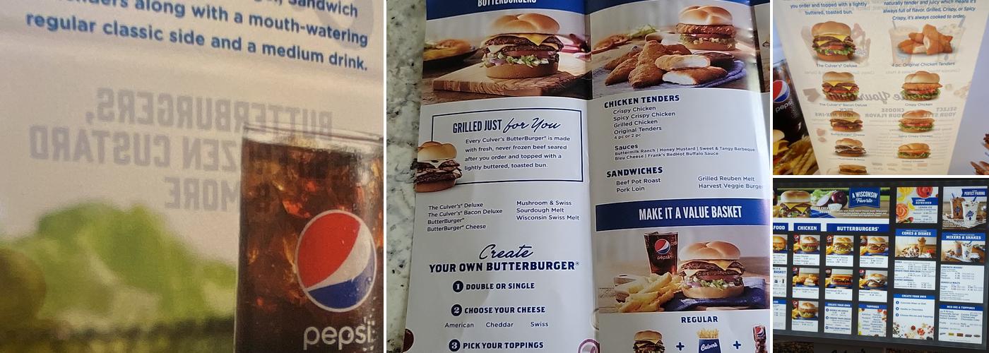 Culver’s Menu
