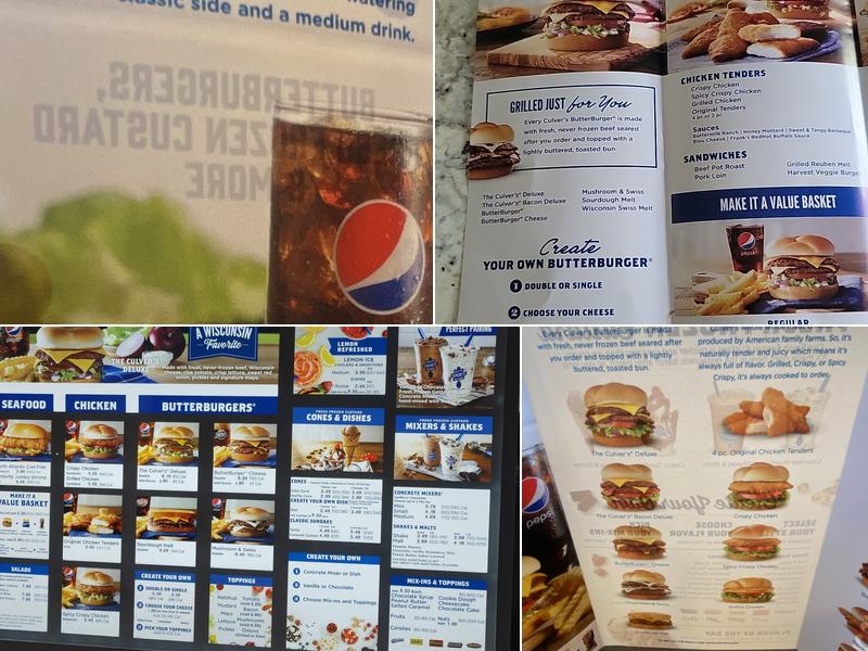 Culver’s Menu