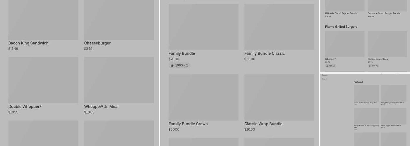 Burger King Menu