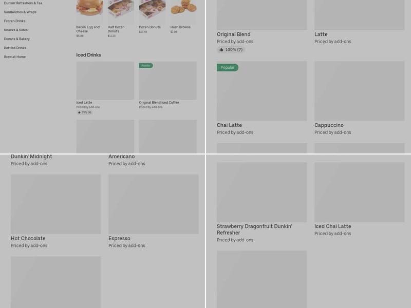 Dunkin' Menu