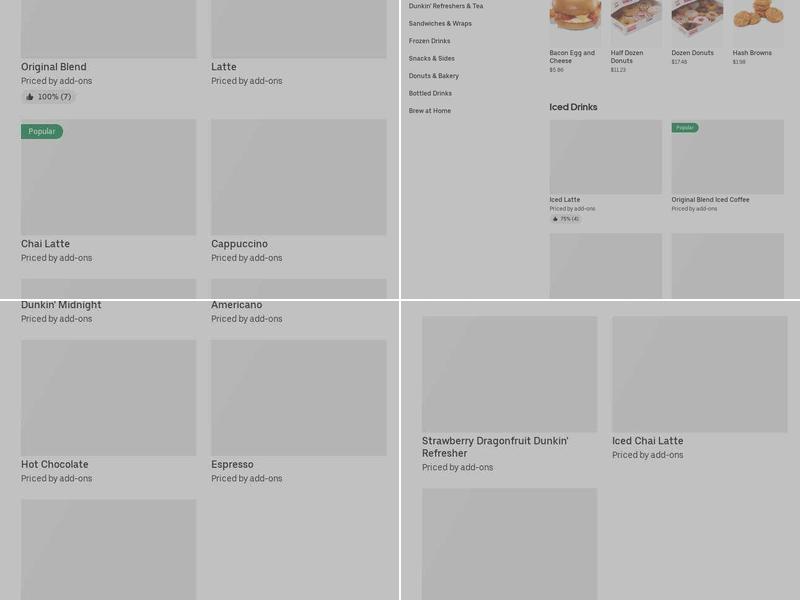 Dunkin' Menu