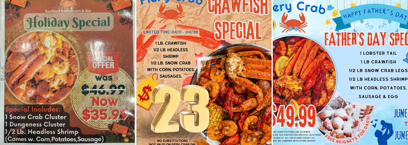 Fiery Crab Express Menu