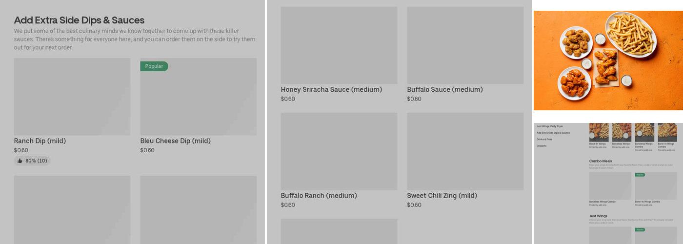 It's Just Wings Menu