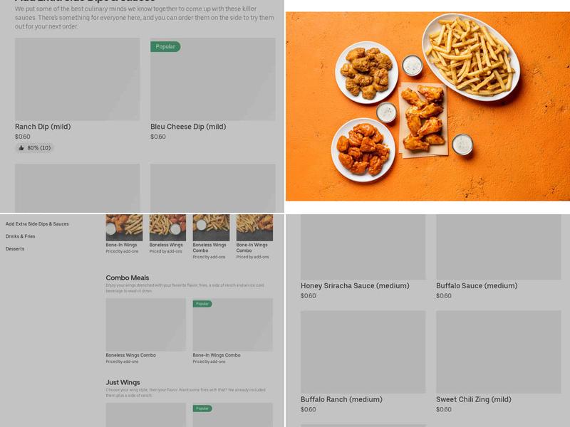 It's Just Wings Menu