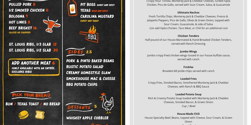 The Marketplace Menu