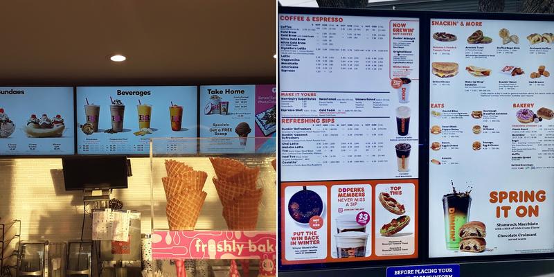 Dunkin' Menu
