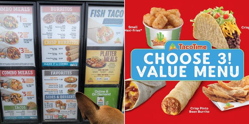 Taco Time Menu