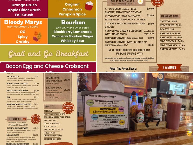 Bushel Pub Menu