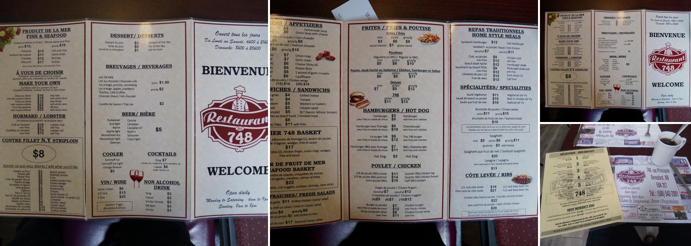 748 Menu