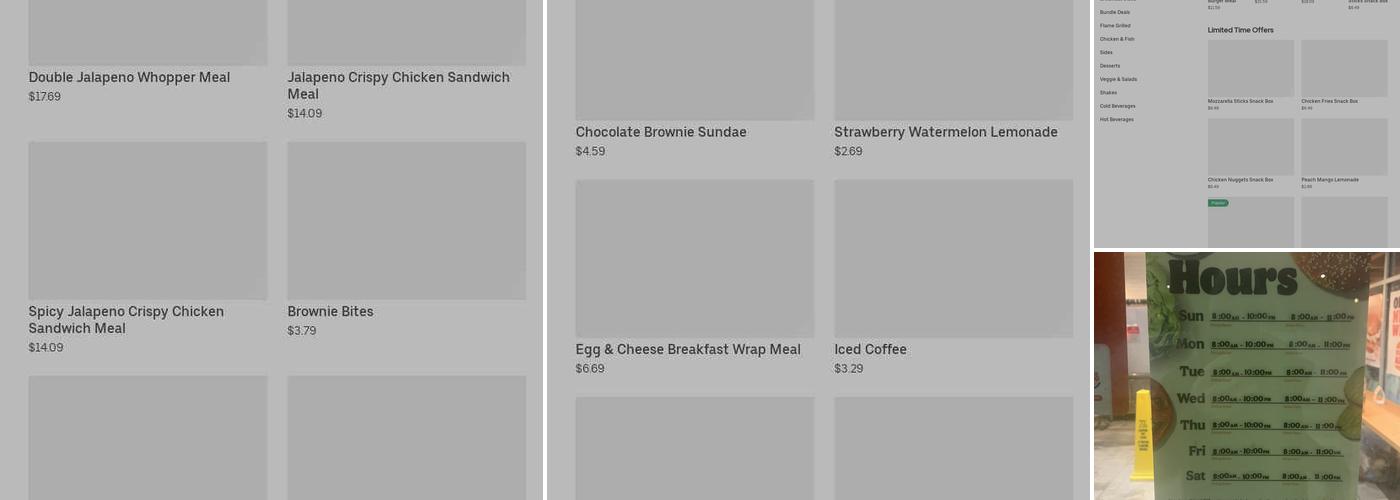 Burger King Menu