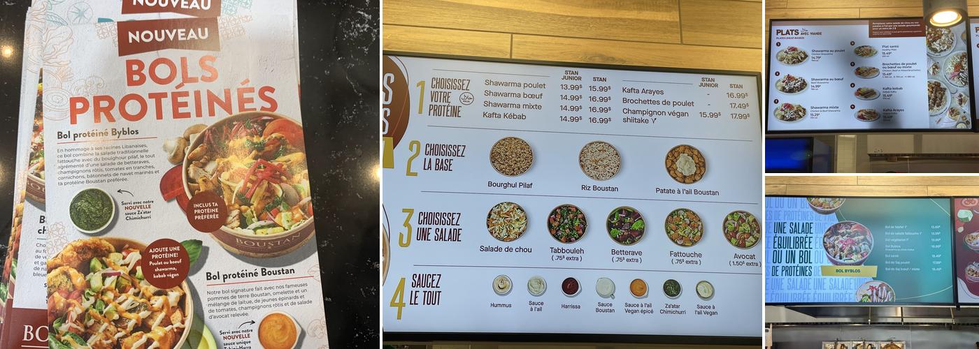 Restaurant Boustan Menu