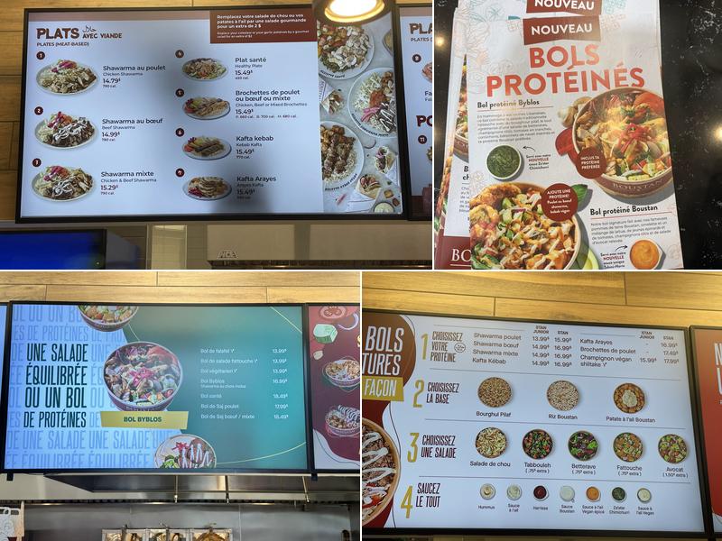 Restaurant Boustan Menu