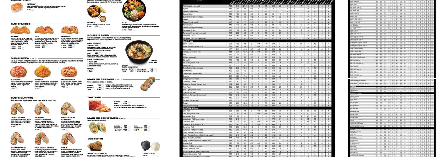 Sushi Shop Ormstown Menu