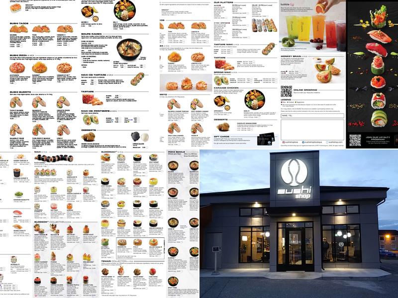 Sushi Shop Menu