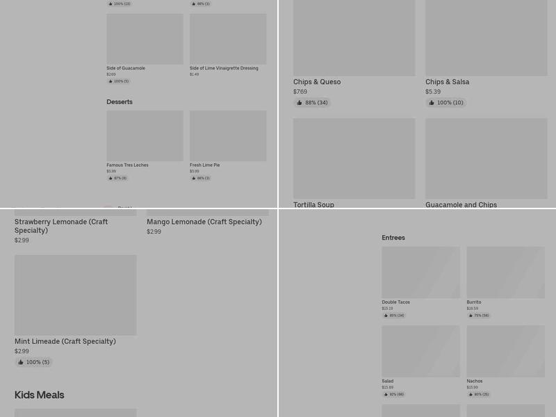 Cafe Rio Fresh Modern Mexican Menu