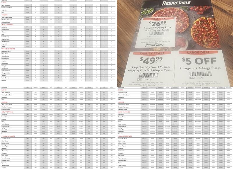 Round Table Pizza - Lemoore Menu