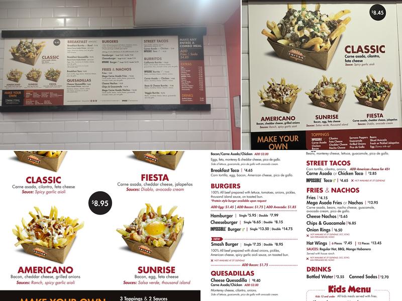 The Great White Hut Menu