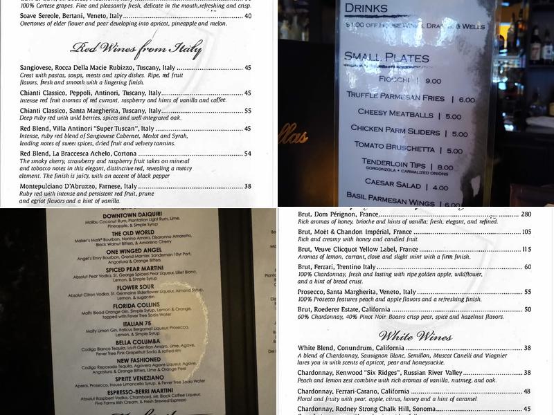 Ave Bar Menu
