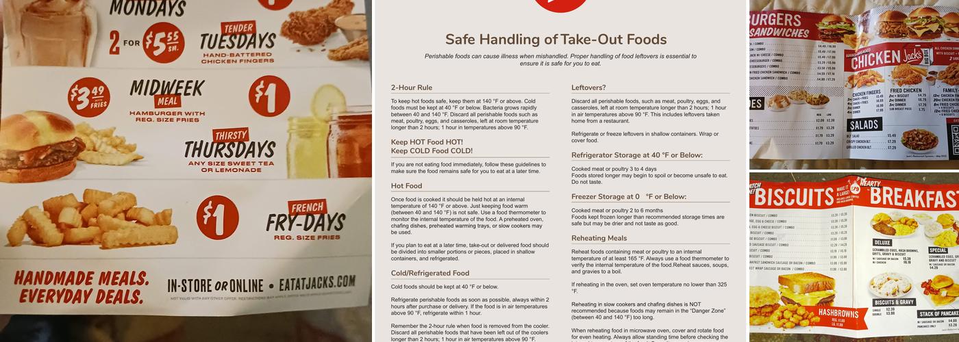 Jack's Menu