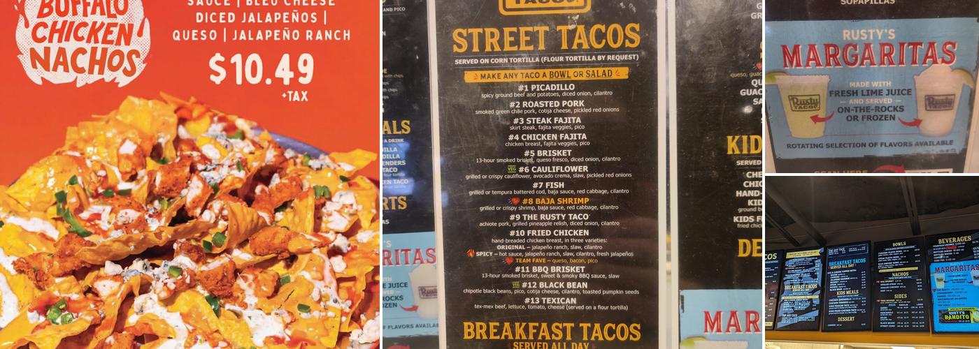Rusty Taco Menu