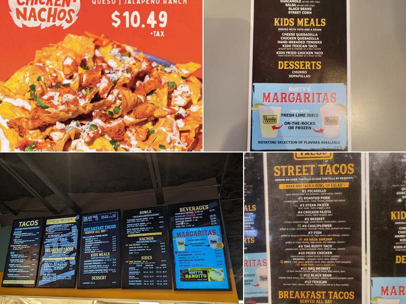 Rusty Taco Menu