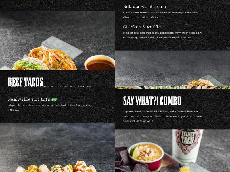 Velvet Taco Menu