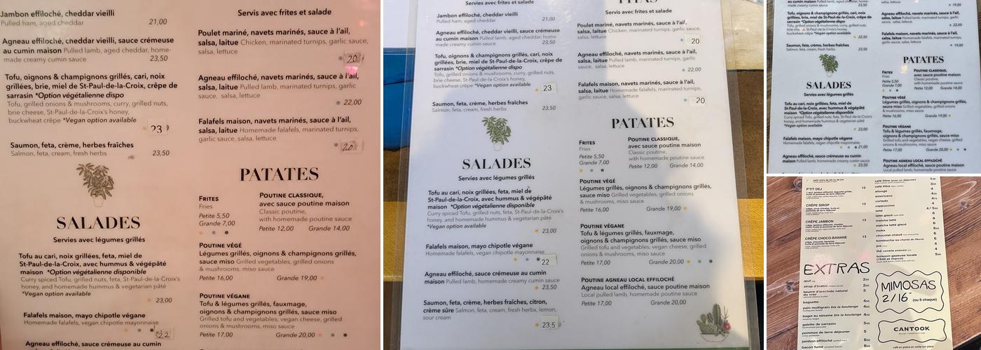 L'Innocent Menu