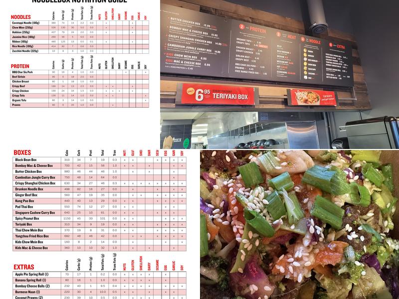 Noodlebox Menu