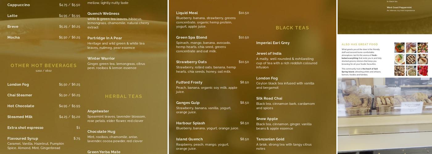 Barb's Bakery & Bistro Menu