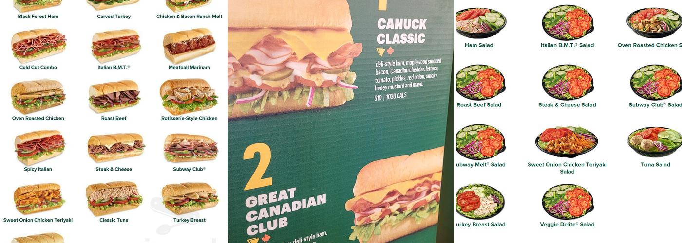 Subway Menu