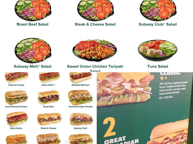 Subway Menu