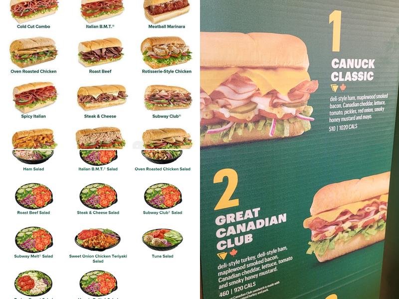 Subway Menu