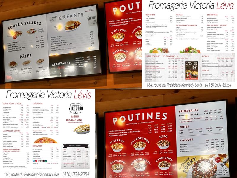 Fromagerie Victoria Menu