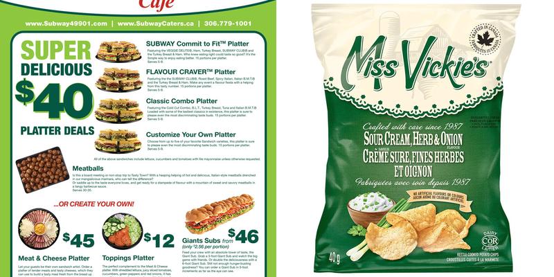 Subway Menu
