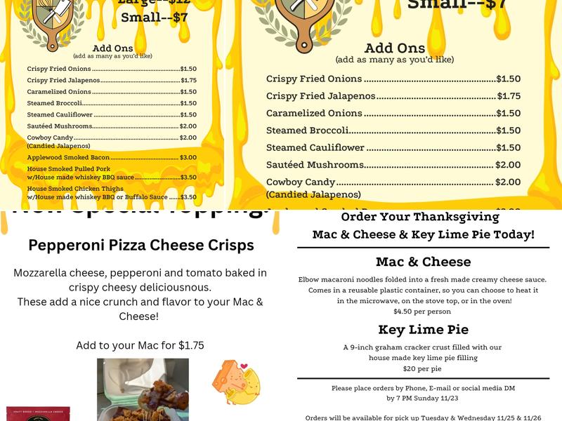 Junior's grill Menu