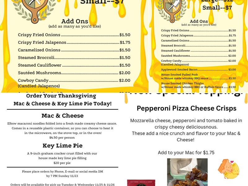 Junior's grill Menu