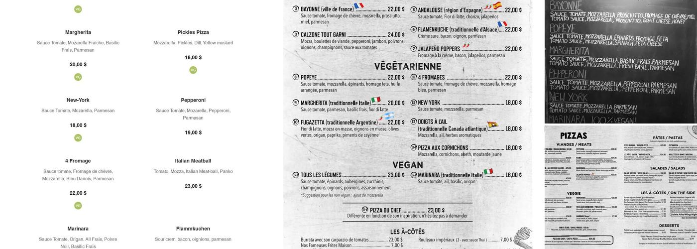 Pizza13 Menu